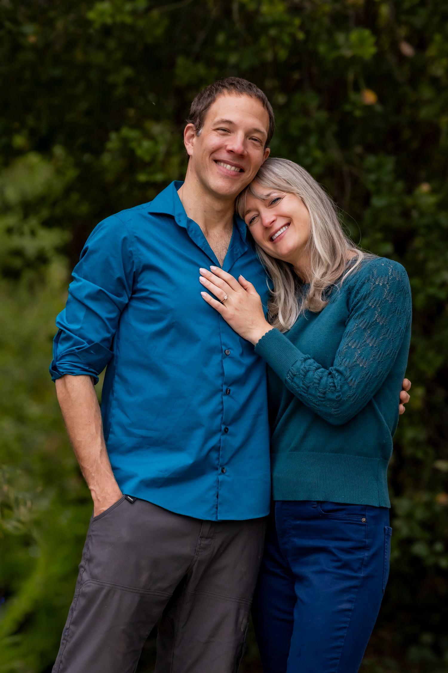 Violet and Jason smiling cheek to cheek